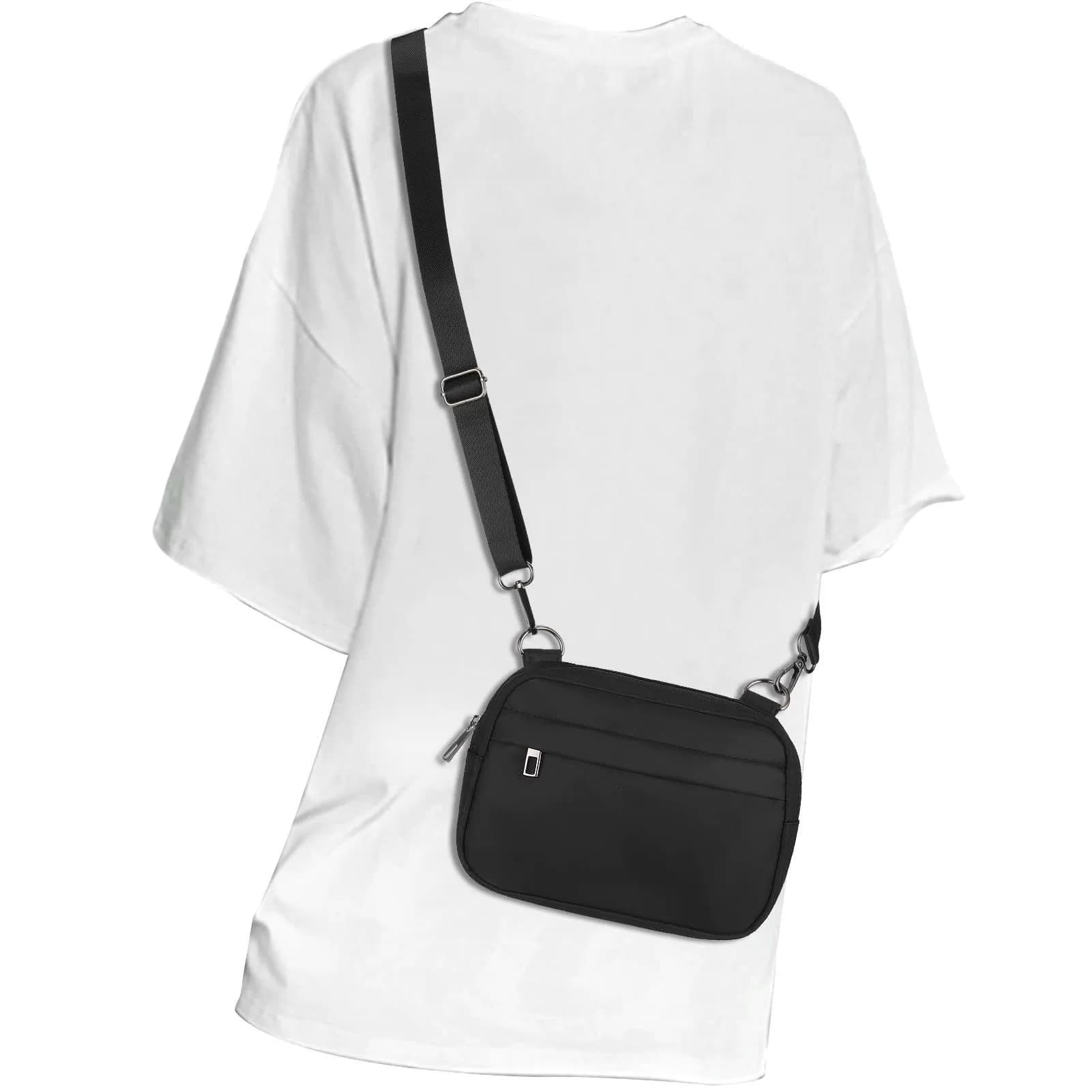 Women’s Small Crossbody Bag, Adjustable Strap Casual Shoulder Purse for Shopping Black thumbnail