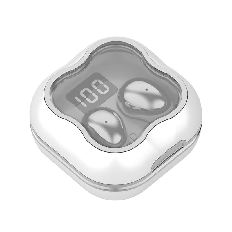 Mini Sleep Wireless Earbuds ENC Noise Cancelling Invisible Soft Silicone Bluetooth Headphones Digital Power Display image 2