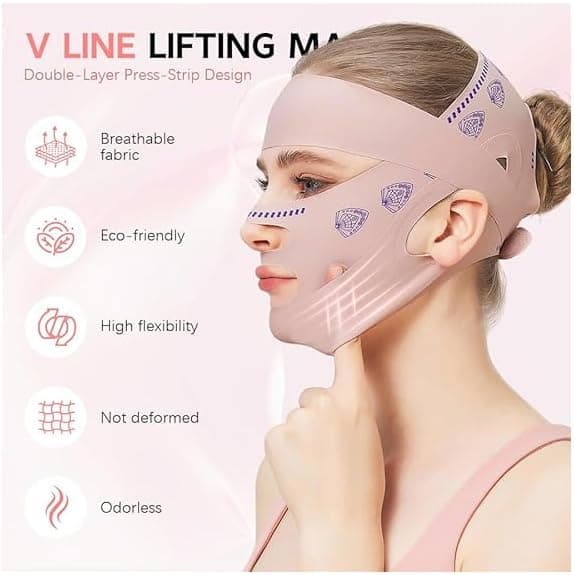 Adjustable V Line Face Lifting Mask, Double Way Wear Reduce Double Chin image 5