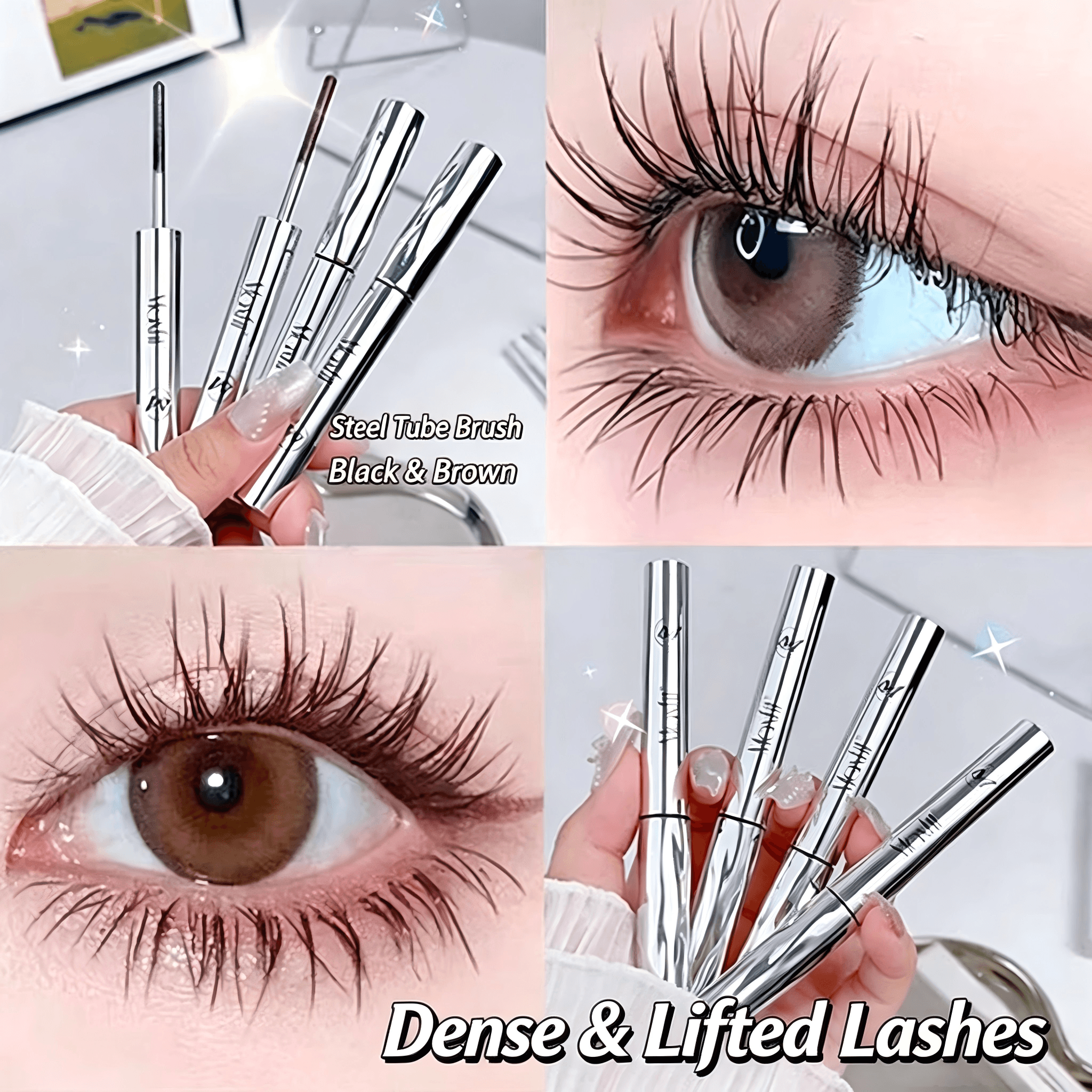 Steel Tube Spiral Brush Mascara Waterproof Smudge Proof Long Lasting Lash Lift Eyelash Makeup Lengthening Curling Mascara image 7