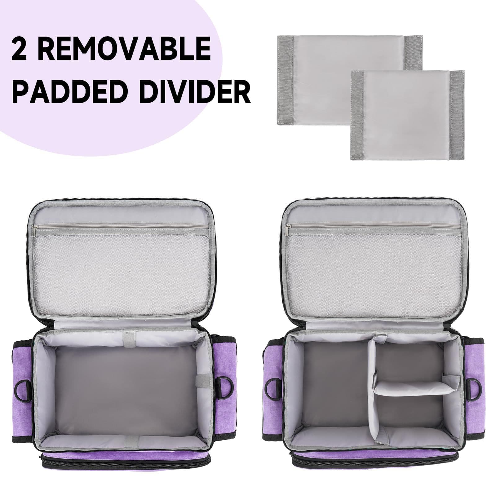 Double Layer Sewing Supplies Storage Bag, Large Capacity Craft Organizer Tote with Removable Dividers, Adjustable Shoulder Strap image 5
