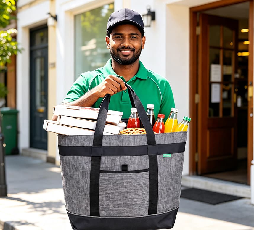 30L Large Insulated Cooler Tote Bag Triple‑Layer Thermal Reusable Shopping Picnic Food Bag image 6