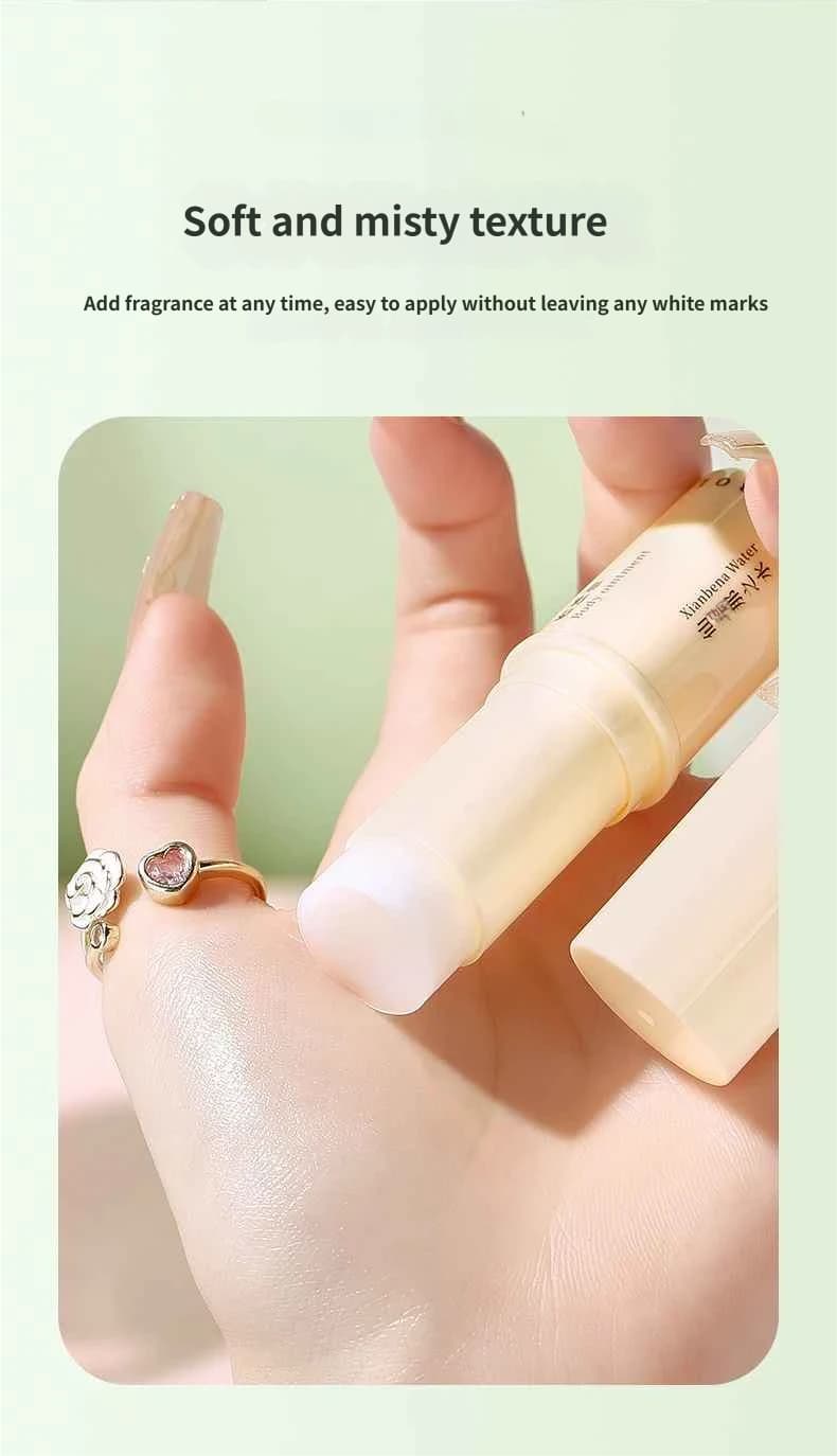 HANBOLI Portable Solid Fragrance Balm Stick 4 Scents Smooth Non-Sticky Mini Body Perfume Deodorant Cream for Daily Travel image 5