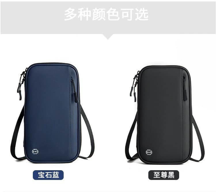 RFID Blocking Passport Holder Waterproof Oxford Travel Document Organizer Multi Slots Wallet with Neck Lanyard image 5