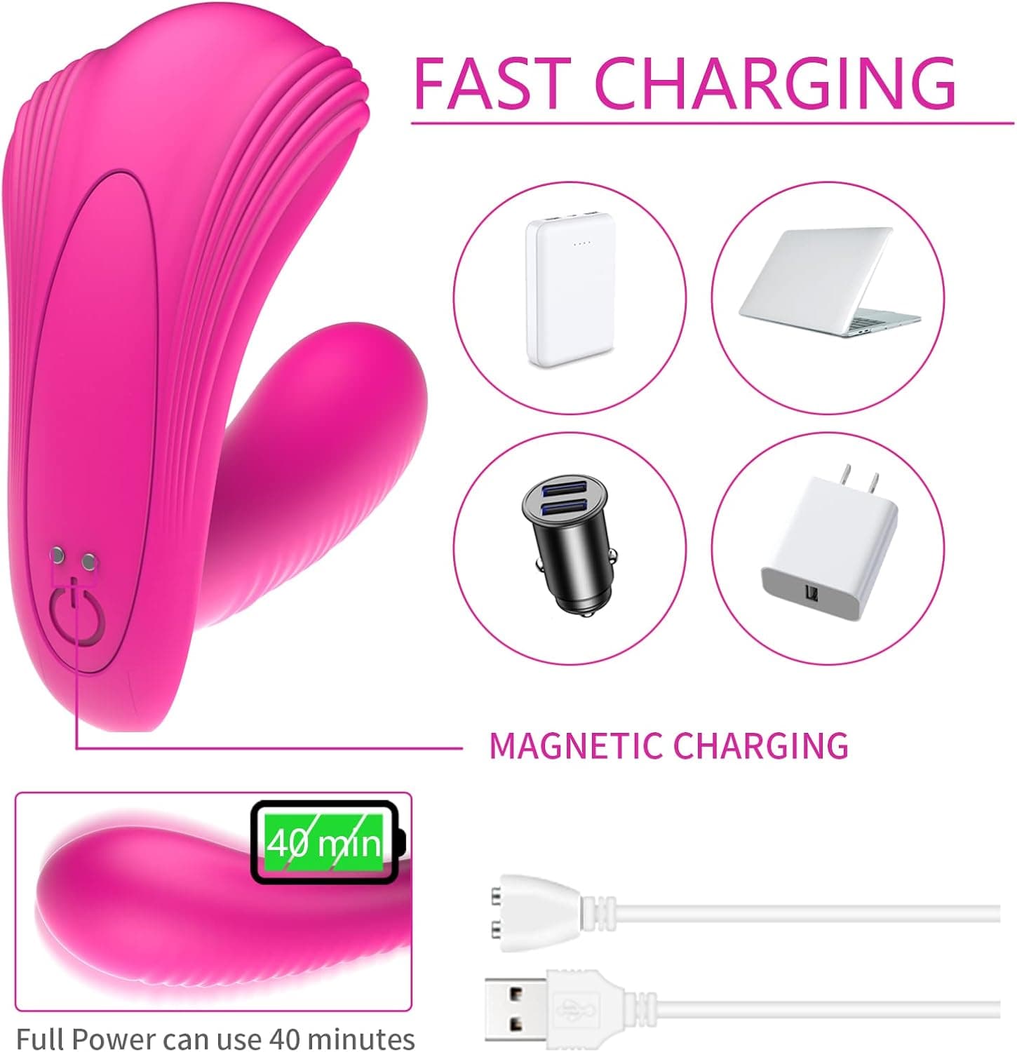 Coolkim Vibradorador Mujer Juguetes Eroticos Vibrador Mando Distancia Vibradorador Clitoris Consoladores.. para Mujer con Vibracion image 4